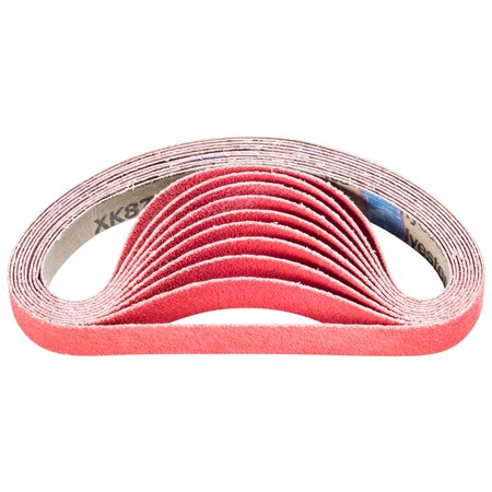 Pferd Coated Belt, Co-Cool, 3/4"x18", 60 Grit, 3/4" W, 18" L, Coated, Ceramic Oxide, 60 Grit 49562